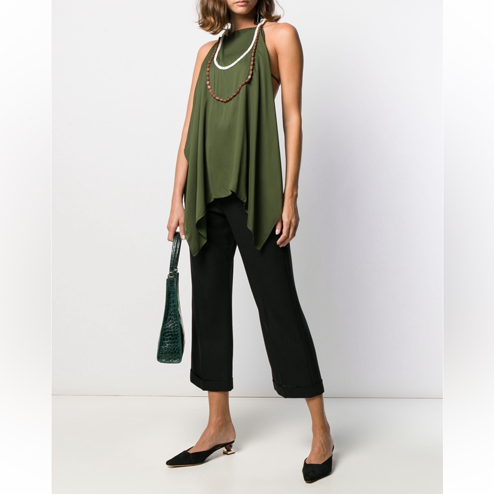 New with tags Jacquemus viscose halter top with attached beading. Size 40/medium